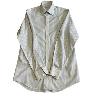 Charles Tyrwhitt White Pin Stripe Button Down, Size 15/35